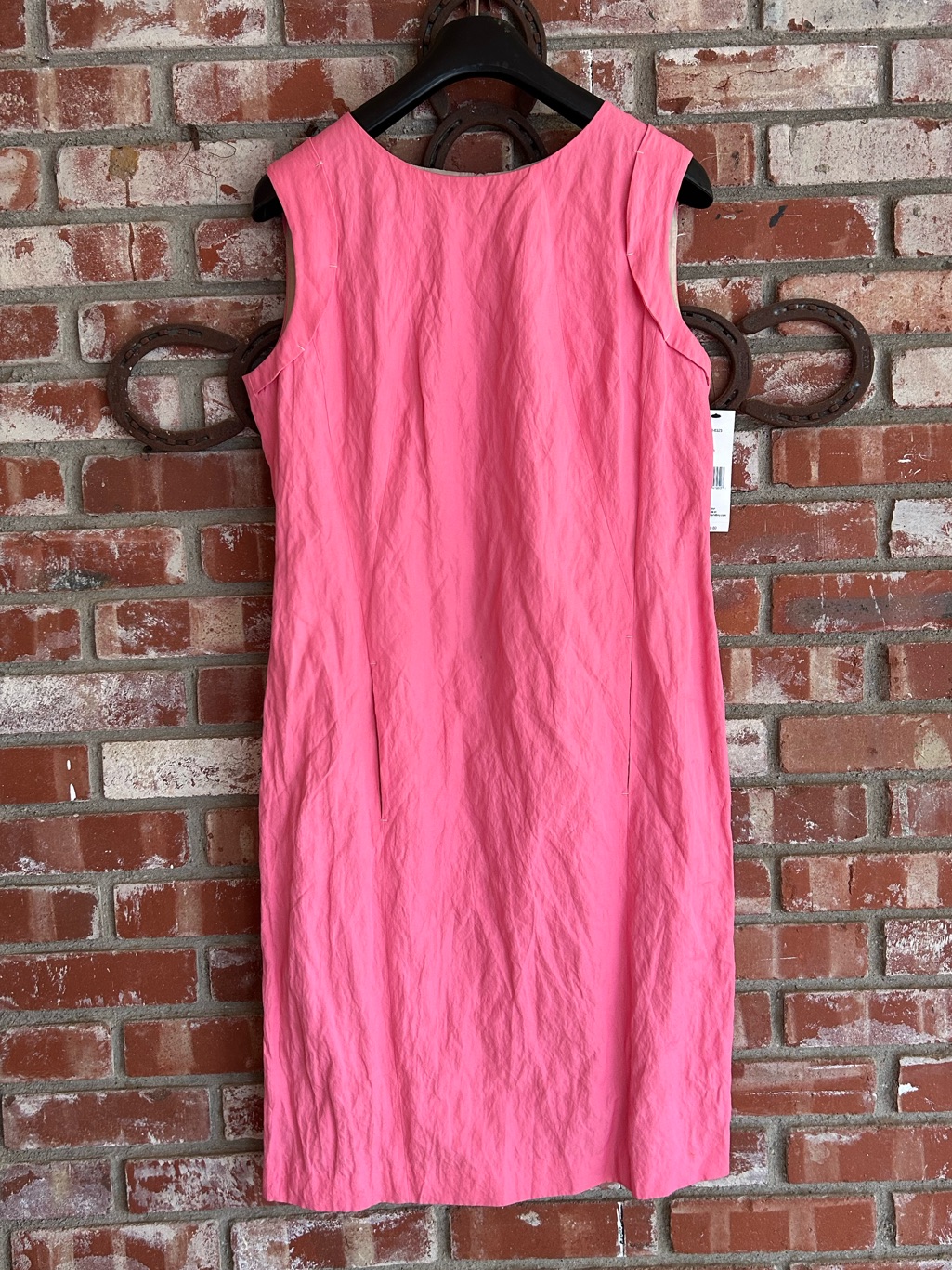 Nwt Lafayette 148 New York Women Pink Buble Gum Pink Silk Sleeveless Shift Dress